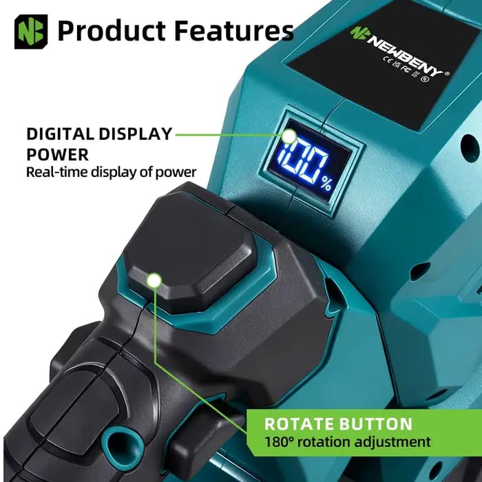 Taille-haie électrique NEWBENY avec poignée 180 ° Tondeuse à gazon réglable