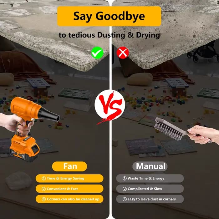 Souffleur d'air électrique sans fil pour aspirateur à main DEWALT