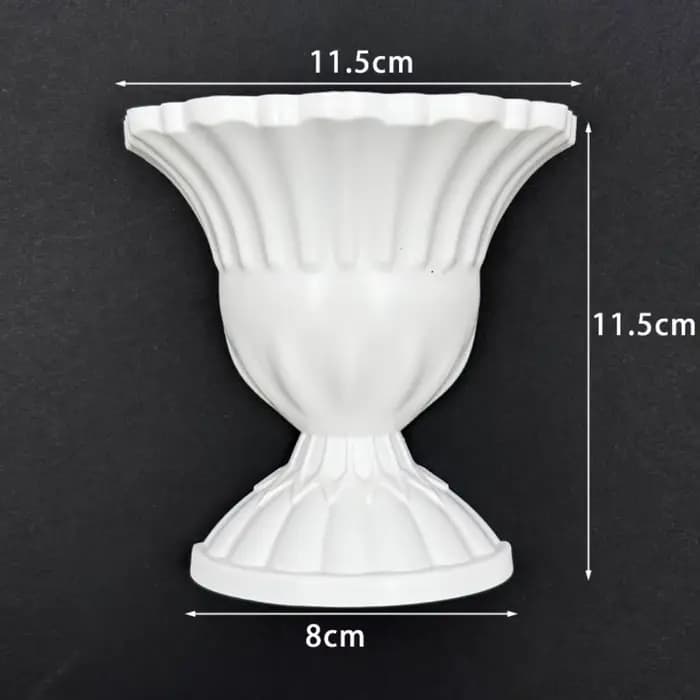 Nouveau vase mural demi-mur style peinture à l'huile française blanc
