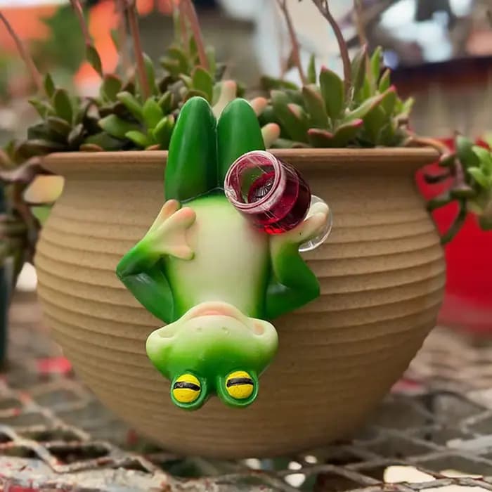 Pot de fleur mignon Hugger grenouille fantaisiste