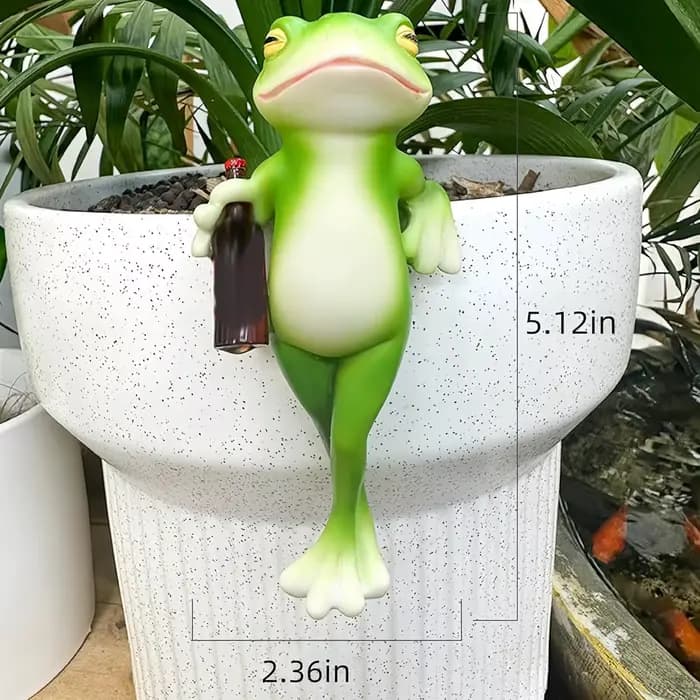Nouveau pot de fleurs créatif et amusant en forme de grenouille