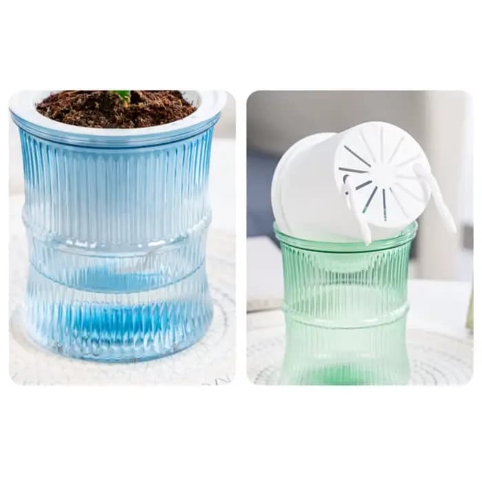 Pot de fleurs hydroponique paresseux à auto-arrosage pour culture en terre