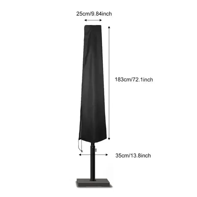 Housses de Parasol de marché imperméables noires 210D pour Patio