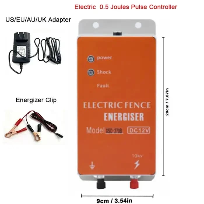 Éneriseur de clôture électrique DC 12V 0.5- 1 joule