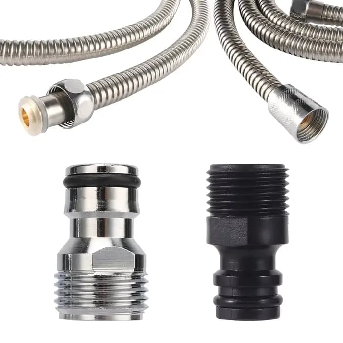 Adaptateur de robinet à filetage mâle 1/2 ", 1.5/2m, tuyau d'eau à noyau en cuivre pour jardin, conn