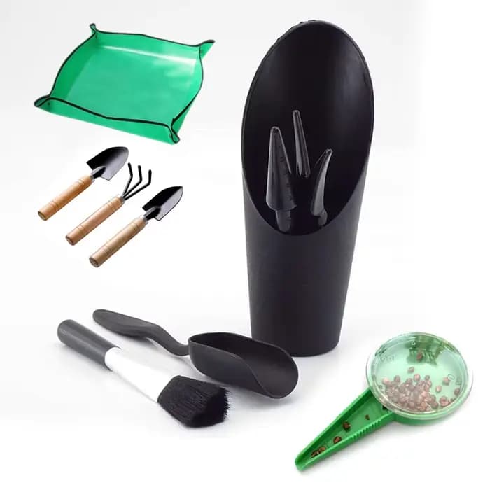 Kits d'outils de jardinière de jardin bricolage pot de fleur plante pépinière plateau en pot pelle râteau pour bonsaï plantes succulentes transplantation semis