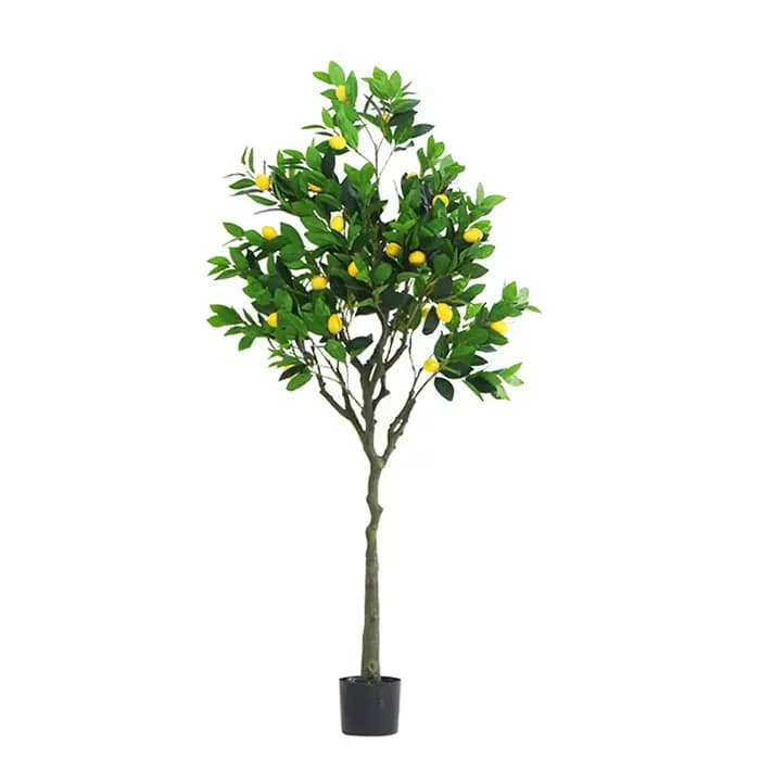 Bonsaï ornemental en plastique, plante de fausse fruits décorative pour la maison, citron artificiel