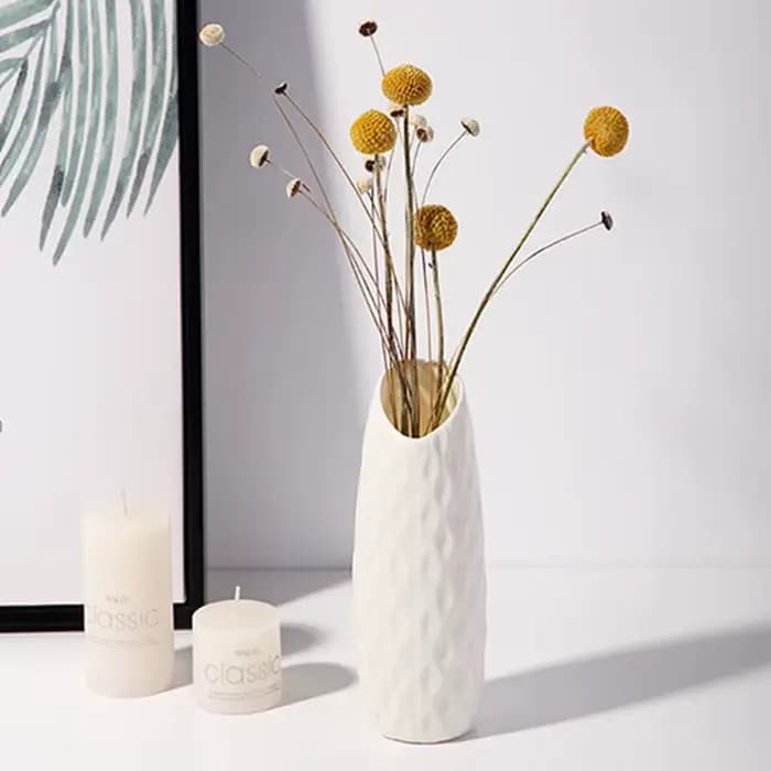 Vase en plastique Imitation céramique fleurs Pots de mariage maison jardin en plein air Table bricolage cadeau Bonsaï Festival Party Cour Decor