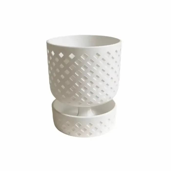 Pot de fleurs moderne imprimé en 3D pour le contrôle des racines, en plastique respirant, pots décor