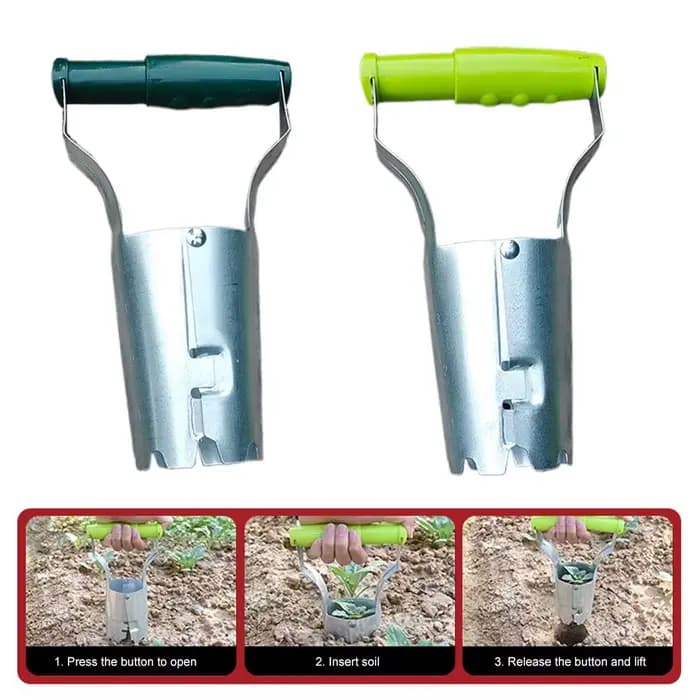 Transplantoir de semis, outil de transplantation de fleurs et de légumes, outil de plantation cylindrique pour jardinage agricole