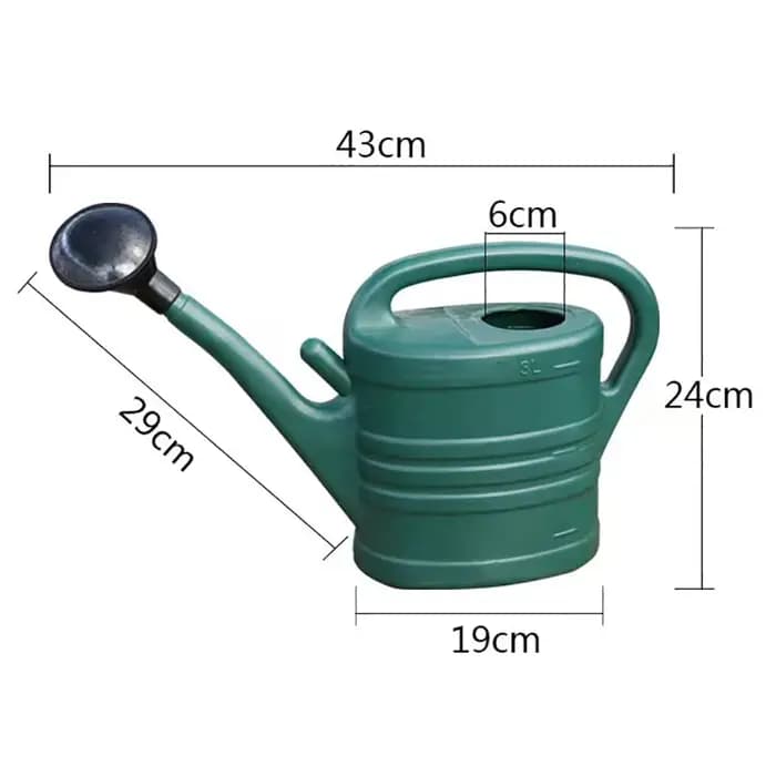 Arrosoir de jardin de 3 litres avec poignée, pot d'arrosage pour la maison, entonnoir, accessoires et équipement pour plantes et fleurs