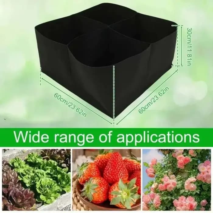 Sac de plantation de jardin en feutre Durable, outils de jardin multi-bascules, sac de culture rectangulaire, Pot de plantes de fleurs en plein air