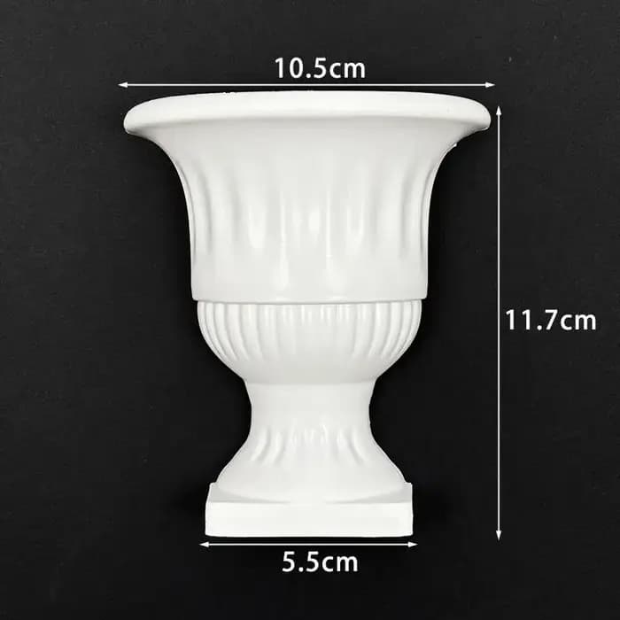 Vase mural demi-cercle blanc pour peinture à l'huile à la française