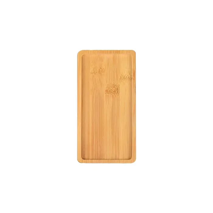 Plateau rectangulaire en bambou naturel, plante succulente, soucoupe, comptoir de salle de bains en