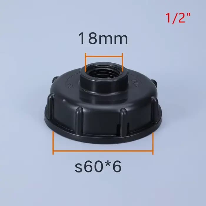 Raccords de réservoir IBC Durable S60X6, filetage à 1/2 "3/4" 1 ", 1000l, adaptateur de remplacement