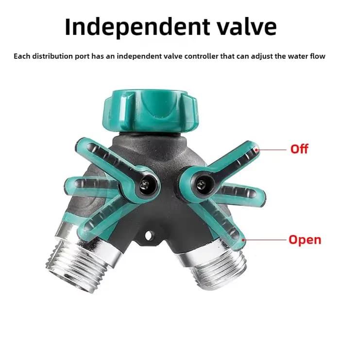Séparateur de tuyau en alliage de Zinc de Type Y, Joint à Double voie, inverseur à deux robinets div