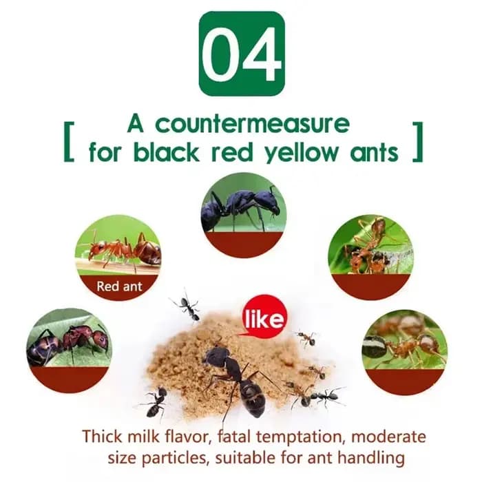 20 Pièces de Poudre Appât Forte pour Fourmis et Termites Jaune Noir Blanc – Médicament Anti-fourmis à Effet Destructeur et Exterminateur de Nids