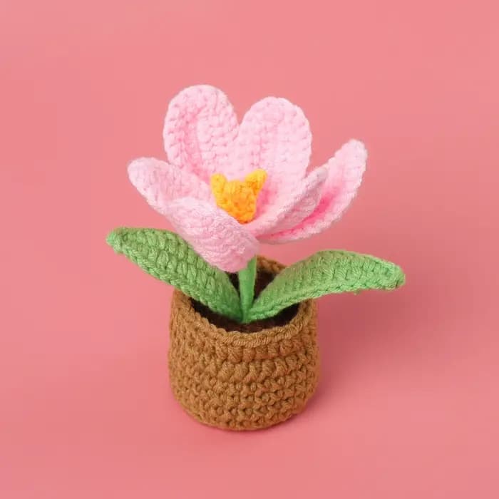 Tulipe Crochet fleurs Pot mignon tricot fleur créative