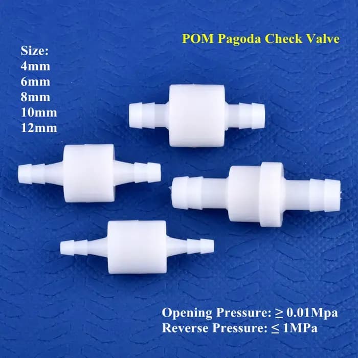 Valve anti-retour POM 4 ~ 12mm, 1 à 100 pièces, tuyau d'irrigation goutte à goutte, Joint pagode, Va