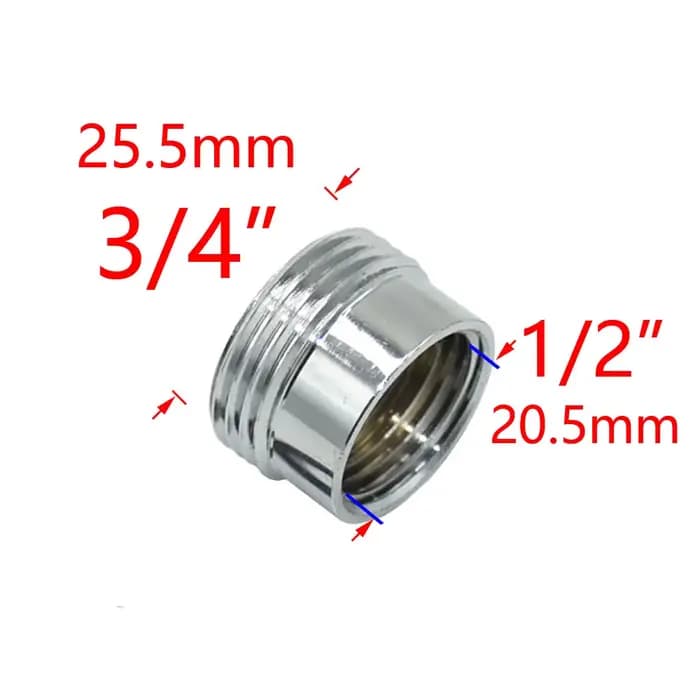 Connecteur de filetage en laiton 1/2 "à 3/4 3/8 1 pouce, Joint de réparation réducteur pour robinet,