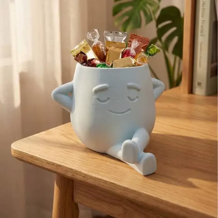 Pot de fleurs en résine en forme de tête de fleur mignon pour intérieur et extérieur