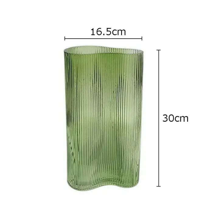 Vase en verre à grain vertical