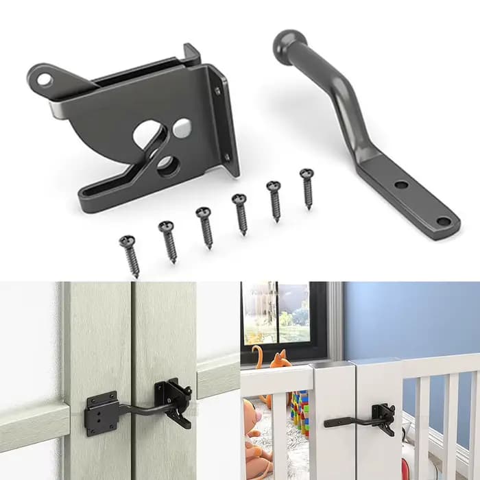 Loquet de porte automatique, serrure de clôture, boucle de porte, boucles de verrouillage avec corde