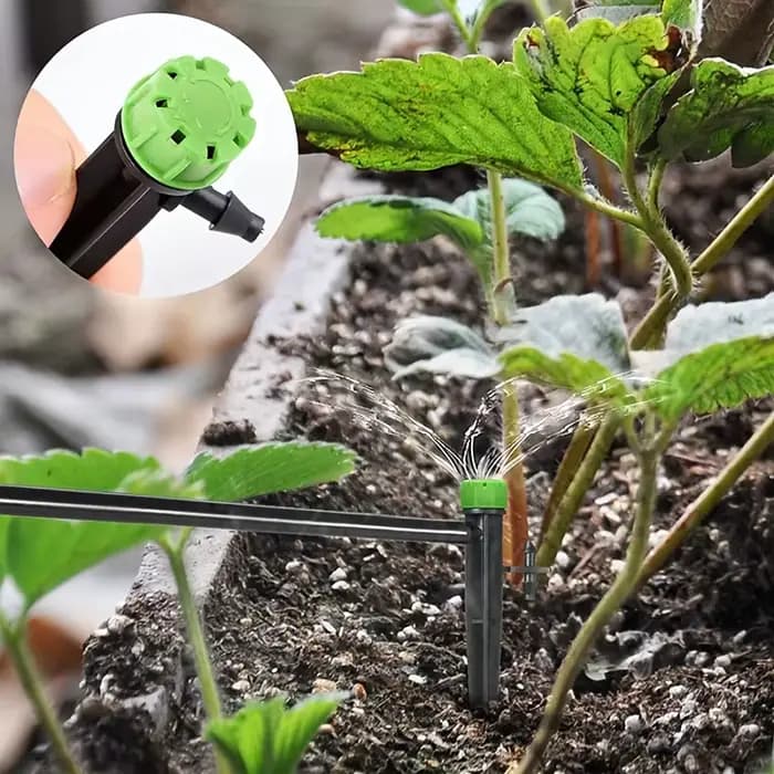 Émetteurs d'égouttement parfaits pour Tube PE, goutteurs d'irrigation à débit d'eau réglables à 360