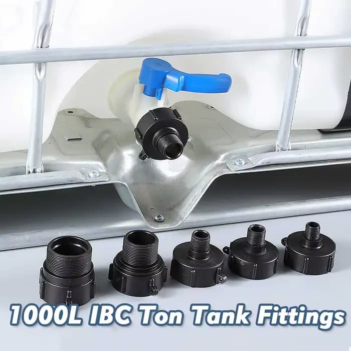 Adaptateur convertisseur de réservoir d'eau IBC 1/2 "3/4" 1 "1.5" 2 "3" 4 ", filetage fin x grossier