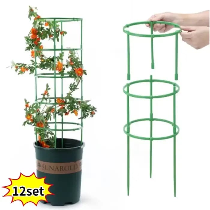 12 ensembles de Support de piquet pour plantes de jardin, Support détachable pour plantes à fleurs,