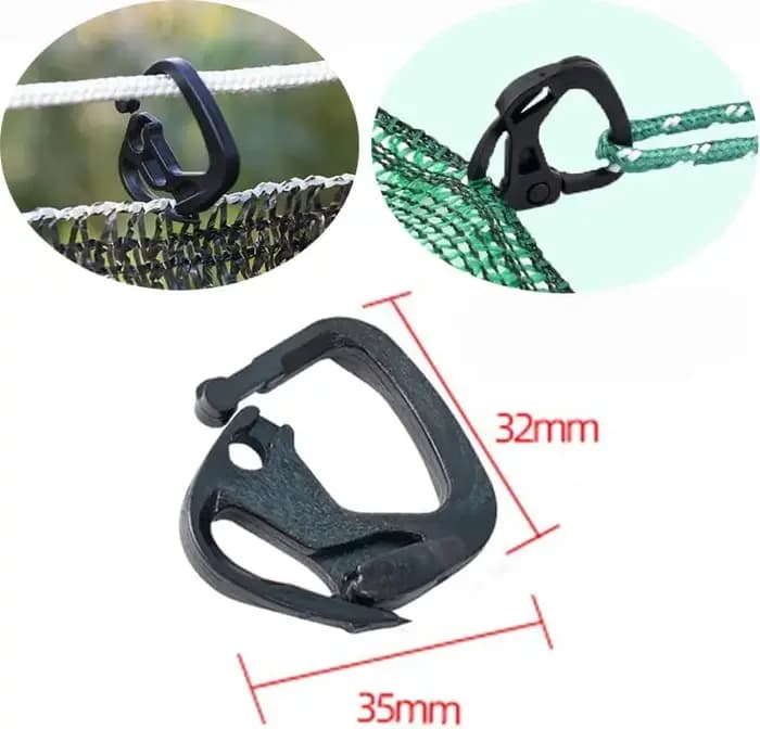 Clips de fixation en plastique pour toile d'ombrage