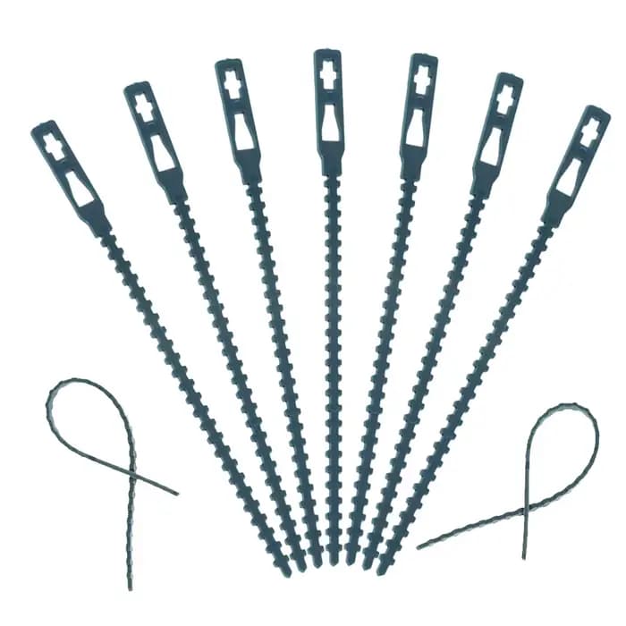 Attaches de câble réglables en plastique pour plantes, 11/13/17/23cm, fixation d'arbustes réutilisab