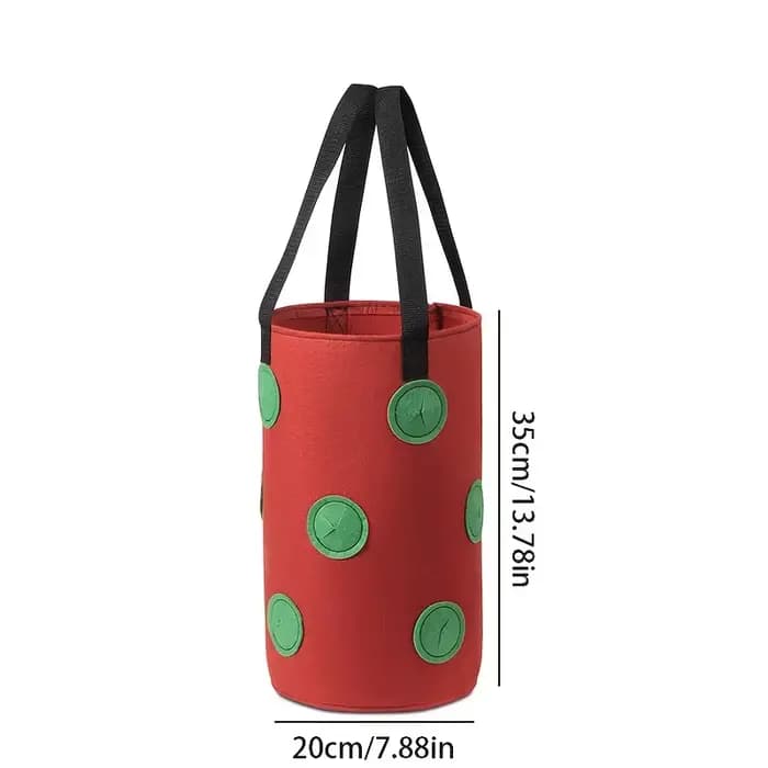 Sac de plantation suspendu pour fraises et tomates, pot de culture vertical pour fraises (1 pièce)