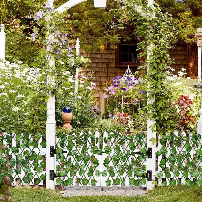 Fausse Clôture Télescopique en Bois pour Décoration de Jardin