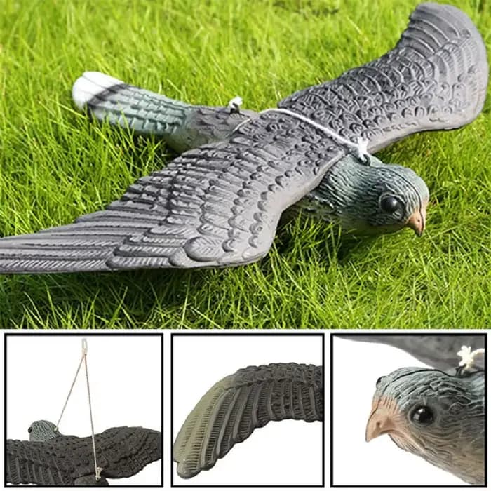 Faux faucon volant 3D, leurre répulsif d'oiseaux, lutte antiparasitaire, épouvantail de jardin, orne