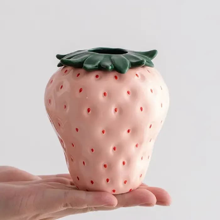 Pot de jardinière en forme de fraise d'inspiration Vintage