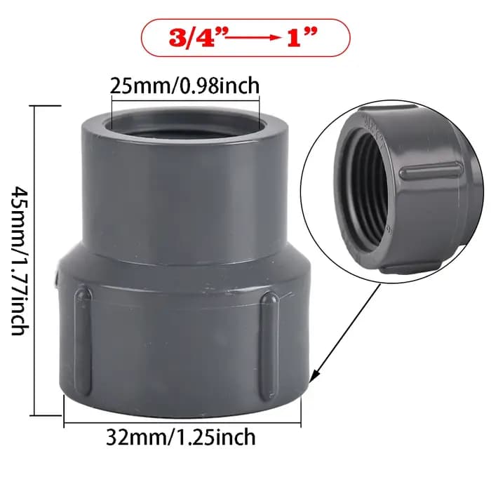 Connecteur de filetage réducteur femelle 1 "mâle x 3/4 1/2"