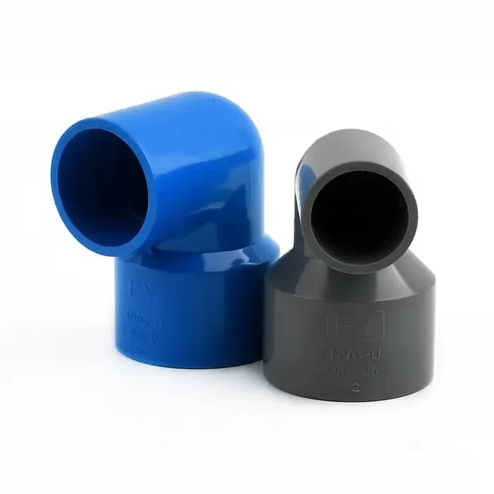 20,25,32,40,50,63 mm PVC 90 ° Connecteur de tuyau de soudure à solvant métrique, coude réducteur,