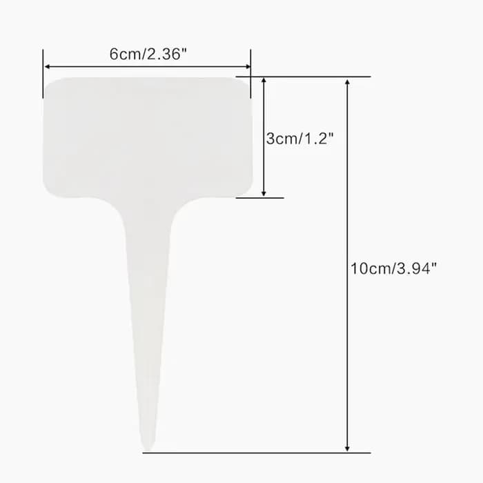 Étiquettes de type T en plastique PVC blanc pour plantes, marqueurs pour pépinière, jardin, plateau