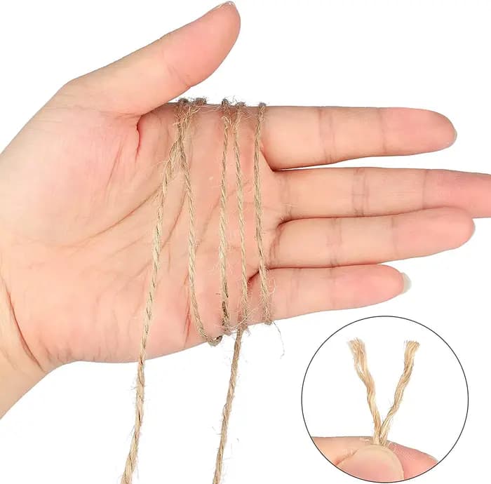 Corde en Jute naturelle Vintage 1MM 2MM, ficelle, artisanat, emballage cadeau, Jute, chanvre, jardin