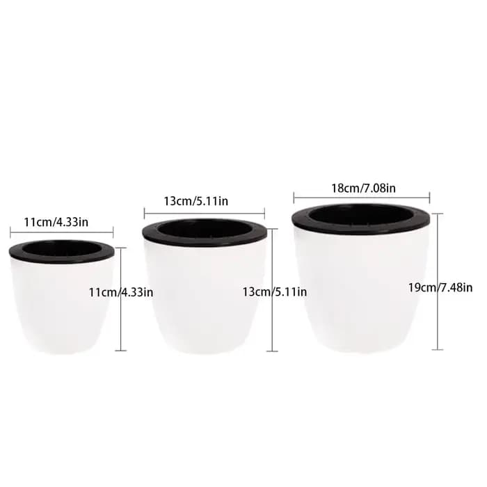 Pots de plantes blancs portables et écologiques avec système de Drainage