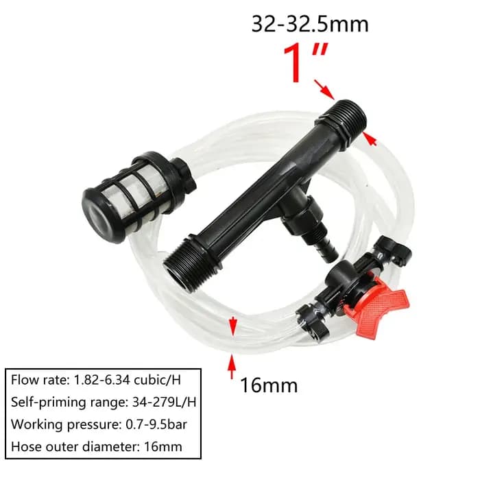 Kits d'injecteur d'engrais Venturi à filetage mâle de 1 pouce et 1.5 pouces