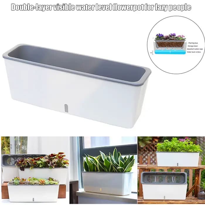 Pots de jardinière à arrosage automatique avec indicateur de niveau d'eau pratique