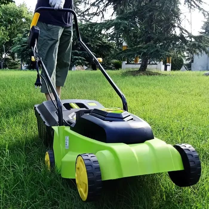 Tondeuse à Gazon Électrique de 1600W, Machine à Désherber, à Pousser à la Main, pour la Maison