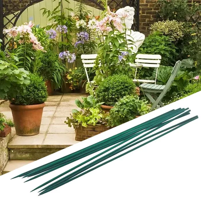 Bâtons de Support de plantes verts 40cm, cannes pour jardin de fleurs