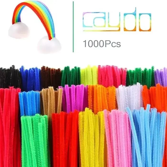 100/50 pièces tiges de Chenille en vrac 22 couleurs tiges de nettoyage de tuyaux de Chenille projets d'art et d'artisanat pour enfants et décorations (6 mm x 12 pouces)