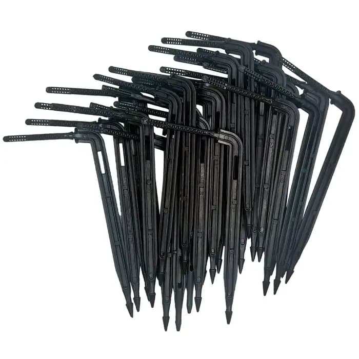 Kit de micro d'argile goutte-à-goutte pour serre et jardin, 50 pièces, flèche courbée, émetteur adap