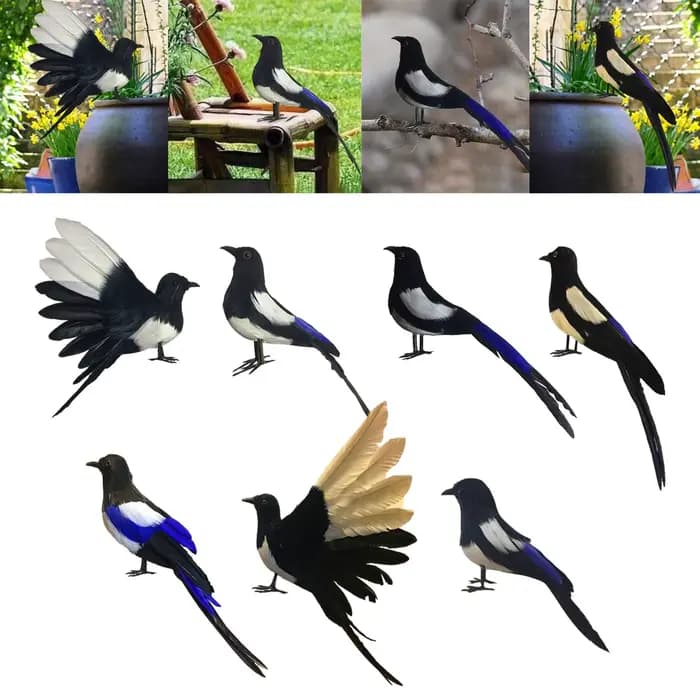 Maghelicopter-Simulation d'oiseau décoratif, artisanat animal, ornement de jardin, accessoire de pho