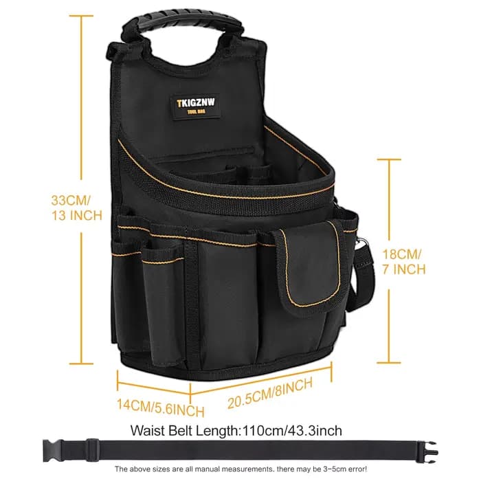 TkigznwTool Ceinture Sac 18 poches Pochette à outils
