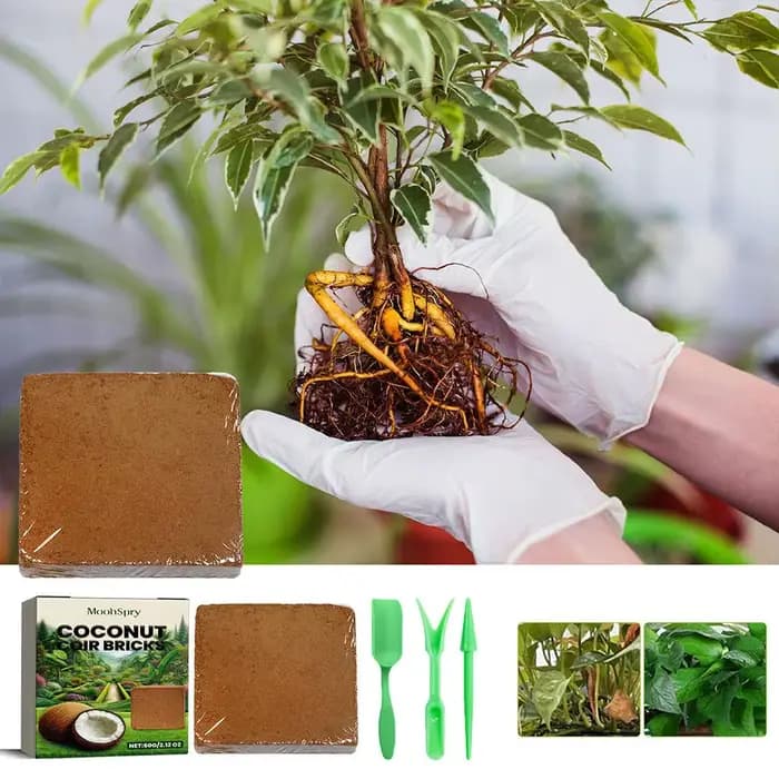 Brique de fibres de coco - Substrat de terreau organique